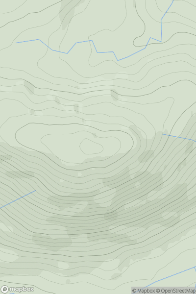 Thumbnail image for Beinn Bhreac [Inveraray to Crianlarich] showing contour plot for surrounding peak